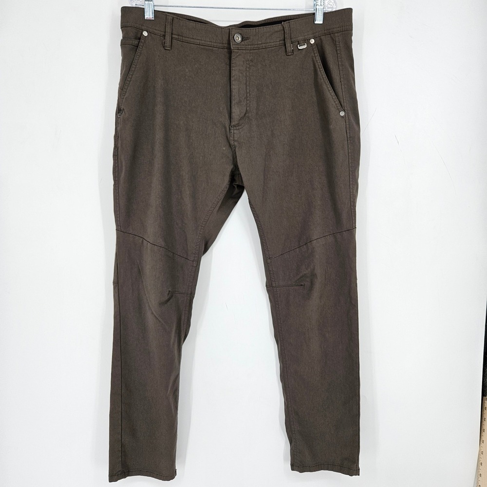 Projek Raw Pants Mens 38 Brown 5 Pocket Classic Stretch Utility Tactical